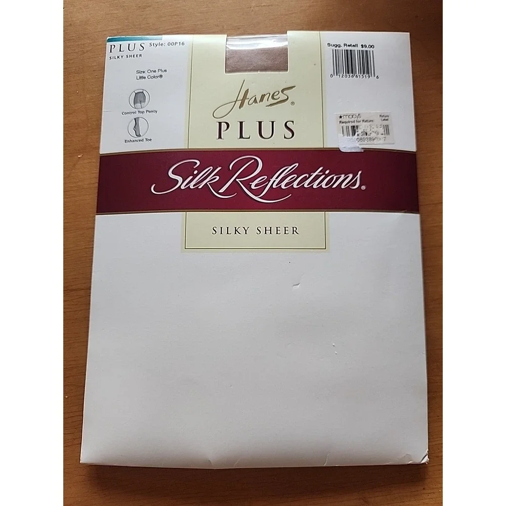 Hanes Plus Size Pantyhose Silk Reflections Sz‎ 1 Plus Little Color Nude NOS